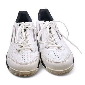 Adidas Sonic Attack Tennis Shoes Sneakers White & Black Men's Sz 8.5 ART B34596